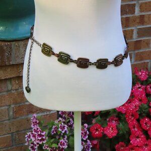 Tri-Color metal adjustable belt